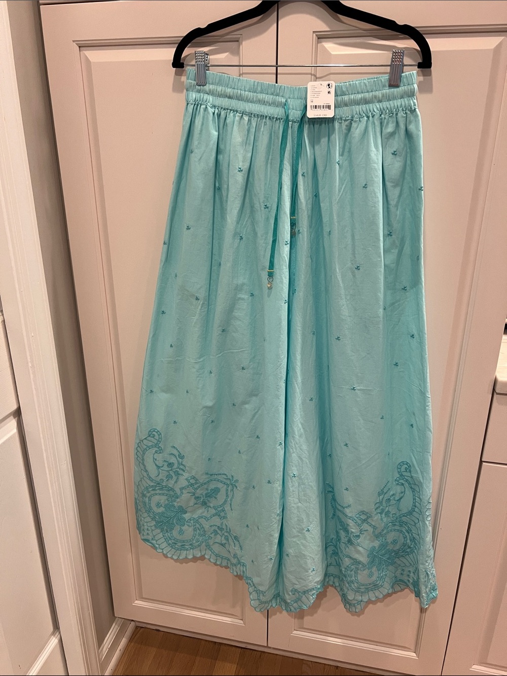 Intimately free people Light Aqua Embroidered Pajama Pants